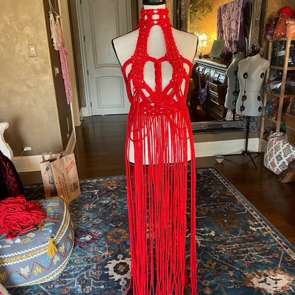 Handmade Macramé Dress Corset - Picture 3 of 17